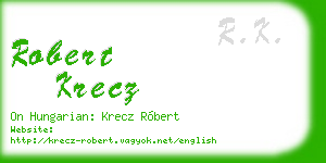 robert krecz business card